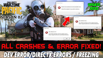 COD Warzone Pacific S2 DEV Error | Warzone Crashing | Directx encountered an unrecoverable error