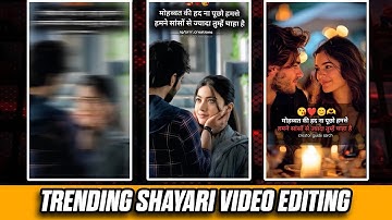 New Viral Shayari Video Editing || Instagram New Trending Shayari Video Editing In Alight Motion