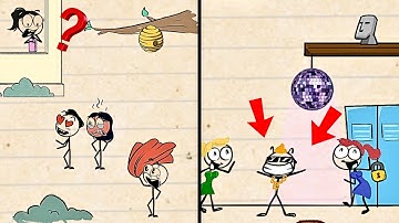 Thief Puzzle: Escape Game - Android Gameplay Walkthrough - All Levels 1-15 - Funny Stickman