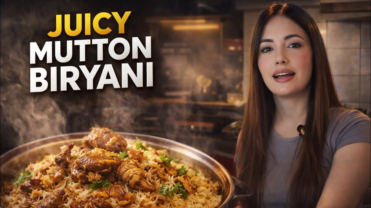 Mutton biryani , very juicy and delicious recipe 