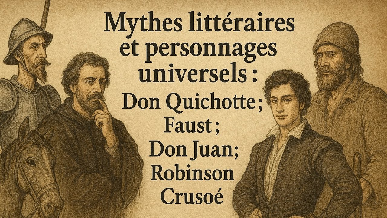 Mythes littéraires et personnages universels : Don Quichotte ; Faust ; Don Juan ; Robinson Crusoé