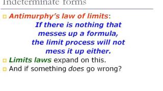 8 1 Indeterminate forms