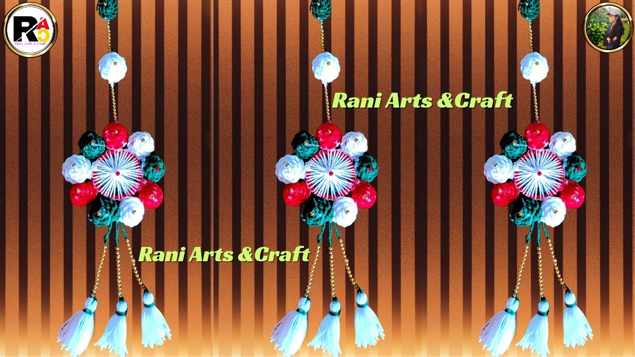 Easy side door hanging || Side door hanging toran || Door hanging Craft ...