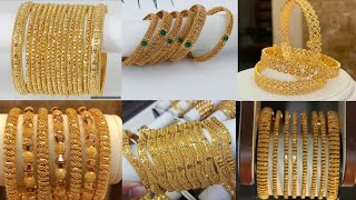 Gold bangle design for girls//beautiful bangle design ideas