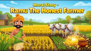 🌾 Ramu The Honest Farmer | Moral Story for Kids in Hindi