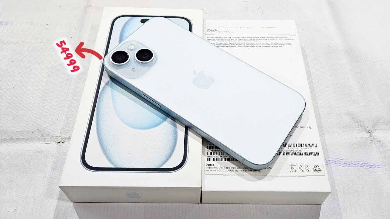 iPhone 15 /128 Unboxing and Price Details : Under 54999 - YouTube