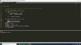 Cómo programar una lista (arreglo o vector) en Python y obtener el promedio