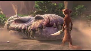Ice Age 3 - Mother T-Rex defeats Rudy (with added Jurassic Park dino sounds) (better version)