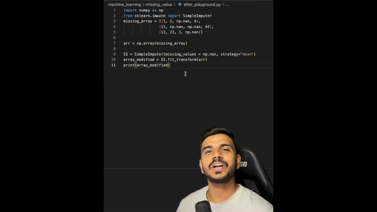 MACHINE LEARNING 1/100 - Imputing missing value 