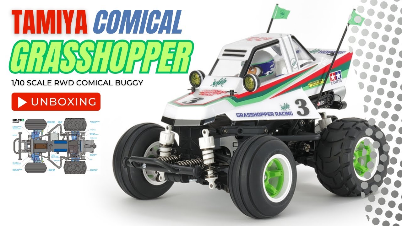 UNBOXING Tamiya Comical Grasshopper WR-02CB 58662 #tamiyarc