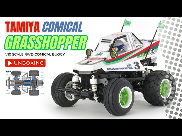 UNBOXING Tamiya Comical Grasshopper WR-02CB 58662 #tamiyarc