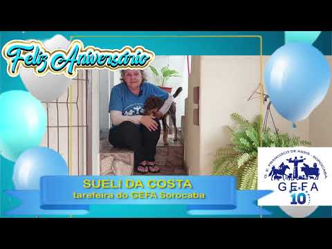 Assista: GEFA 10 anos - Mensagem de SUELI DA COSTA (13/09/2023)