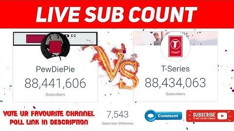 PEWDIEPIE VS T-SERIES LIVE SUB COUNT: WHO WILL HIT 90 MILLION?