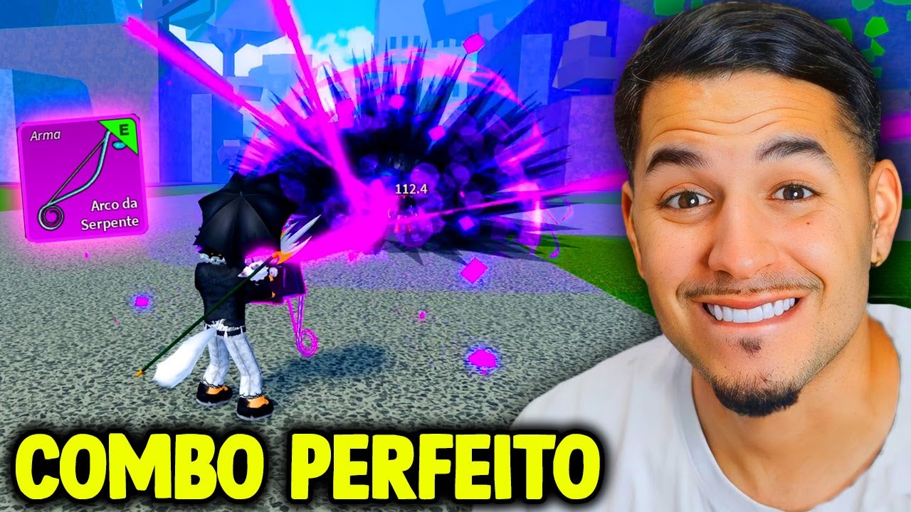 CRIEI o COMBO PERFEITO de ARCO DA SERPENTE e FUI PVP no Blox Fruits🔥