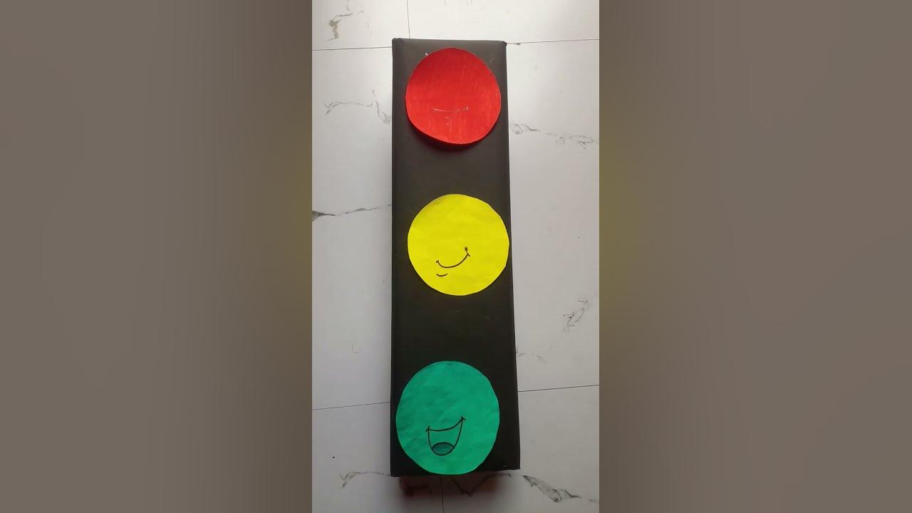 How to make traffic light diy cardboard craft school project