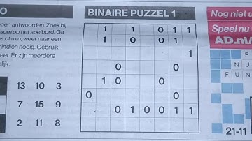 (#1919) Saturday. Binary01 Sudoku puzzle. Bonus Extra edition. 11-21-2020 Extra part 3 of 4