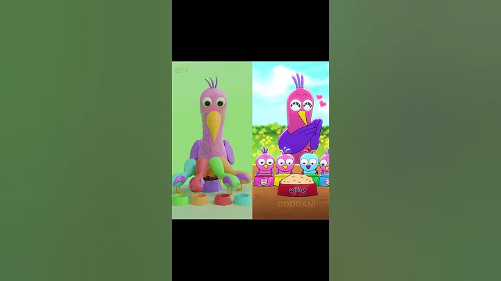 Opila Birds Mukbang(Garten of Banban 3D vs 2D animation)