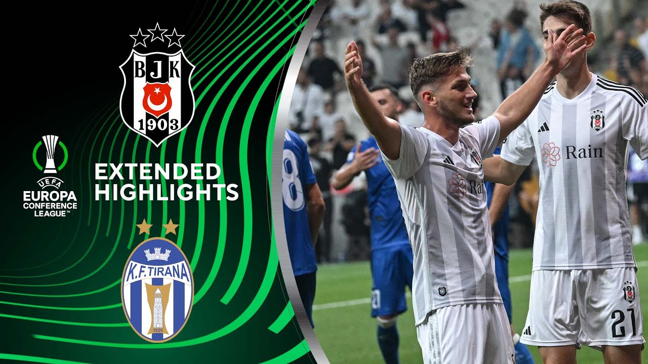 Ao vivo :: Besiktas 3-1 KF Tirana :: Europe Conference League [Qual]  2023/24 :: 