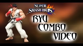 Ryu COMBO VIDEO - Super Smash Bros. 4 (Training Mode)