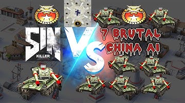 Improved AI! [1v7] China Vs 7 Brutal CHINA AI|Whiteout|Command & Conquer Generals|Modded AI