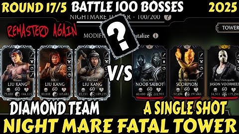 Nightmare Tower | Battle 100 Bosses Round 17 | Beat By Diamond Team | Mk Mobile #games #gaming 