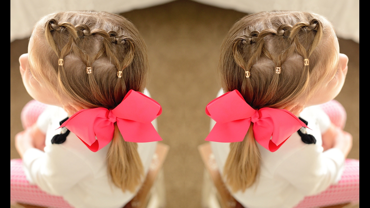 Heart Hairstyle For Girls Fine Hair Youtube