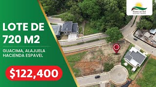 Lote de 720 m2 a la venta en el condominio Hacienda Espavel, La Guacima, Alajuela. Lote de 720 m2 a la venta en el condominio Hacienda Espavel, La Guacima, Alajuela.
