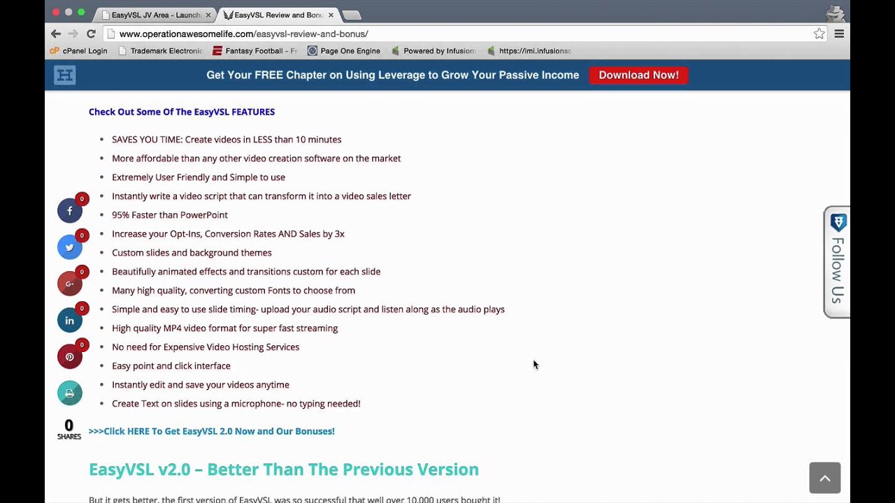 Easy VSL 2.0 Demo Review and Bonus 3