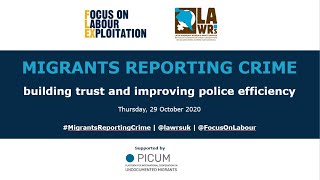 Migrants reporting crime: building trust with the police