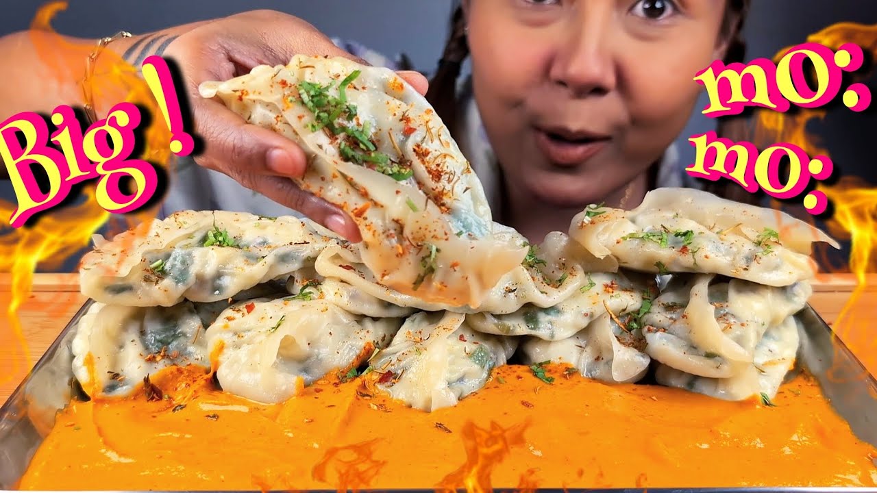 COOKING & EATING BIG MOMO CHALLENGE 🔥THIS IS THE BIGGEST MOMO I EVER MADE 🔥 ALOO & CHEESE MOMO ASMR