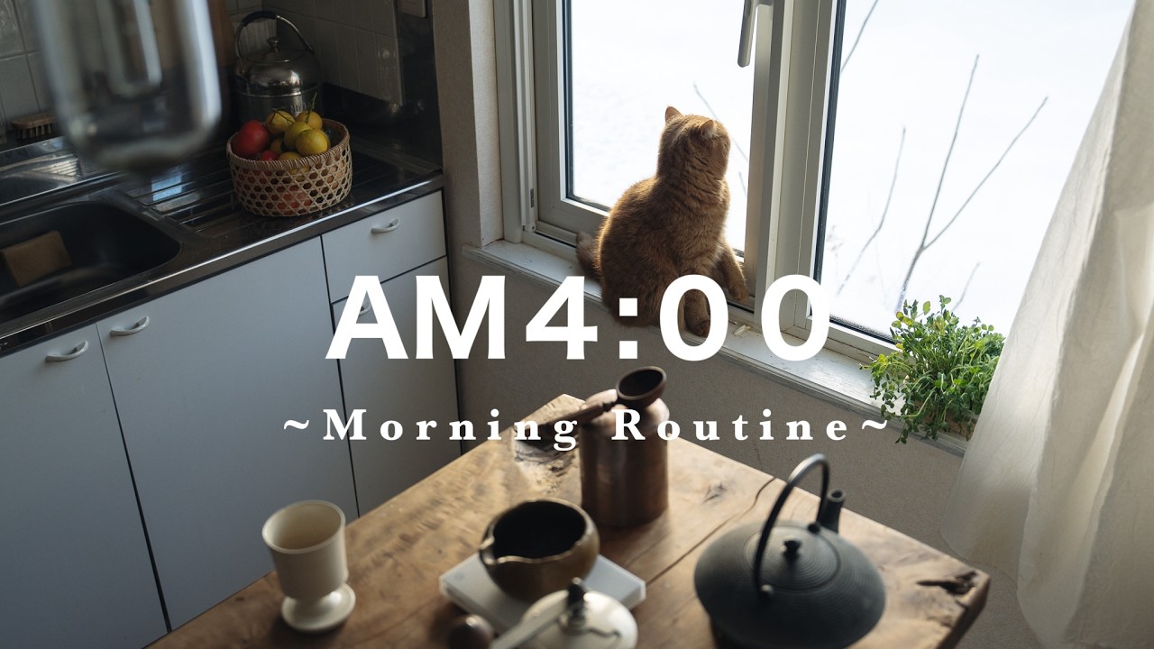 Зимняя утренняя рутина вставания в 