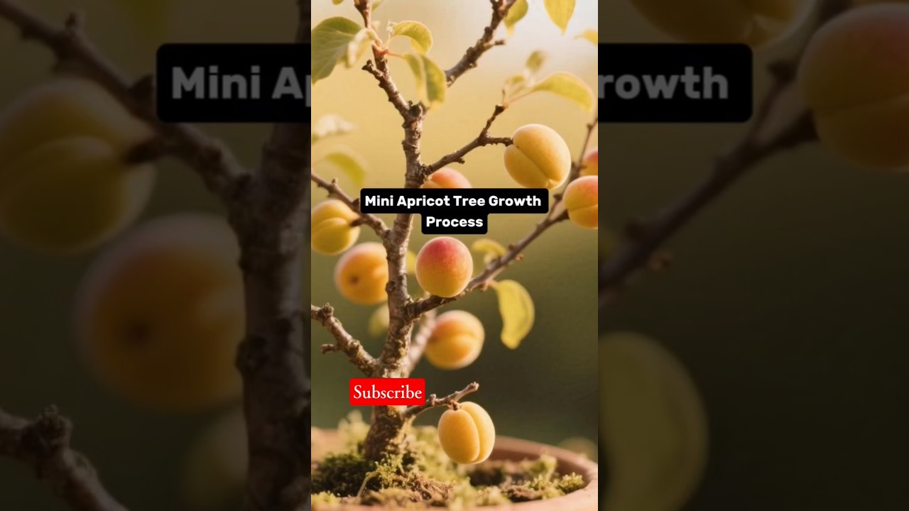 Процесс роста мини-абрикосового дерева 