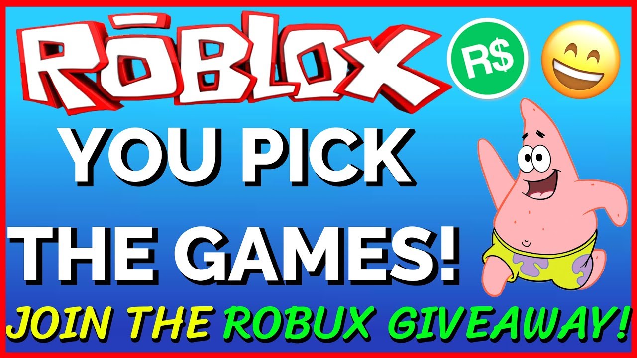 Robux Giveaway Live Now