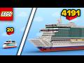 LEGO COSTA CONCORDIA From 20 to 4191 Parts | Comparison
