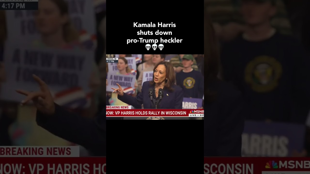 Kamala shuts down pro-Trump heckler 💀💀💀