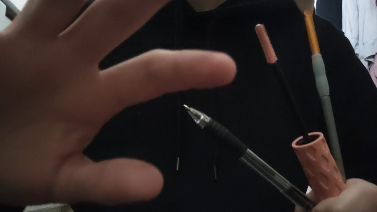 lofi asmr touching the camera with random stuff