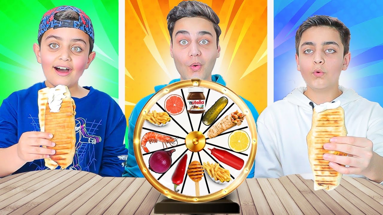 تحدي صنع شاورما🌯(بعجلة الحظ🎯)!! الخردل قهرني😡