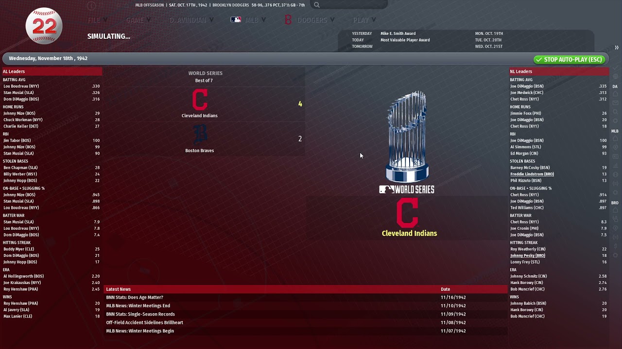Let's Play OOTP 22: A Tour through History #23: What is it with these owners?!