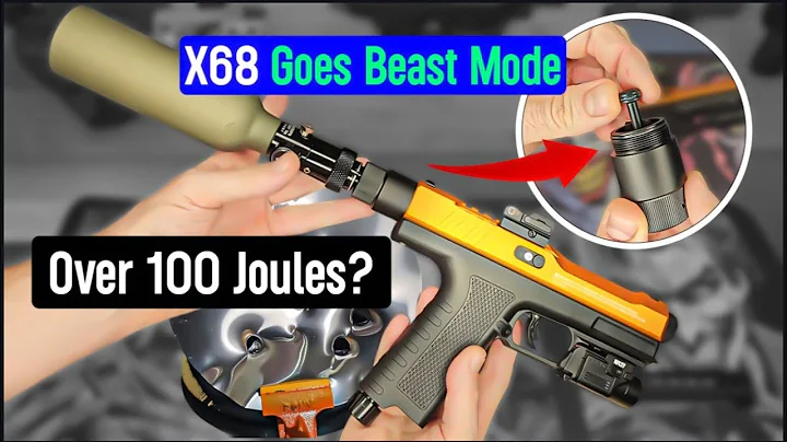 Over 100 Joules? X-68 with Home Defence 24 ASA Short Tuning  Chamber on HPA Test #lesslethal