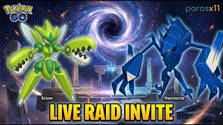 🚨 LIVE: SHINY Necrozma &amp; Mega Scizor &amp; Dialga Raids! 💥 | Pokémon GO | Parasx11 #live #raid