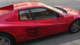 Ferrari Testarossa cold start 