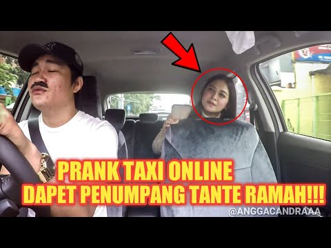 PRANK TAXI ONLINE!! DAPET PENUMPANG TANTE RAMAH BANGET