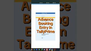 Advance Booking Entry In Tally Prime | Tally Prime Tips and Tricks #tallyprime #tally #excelandtally