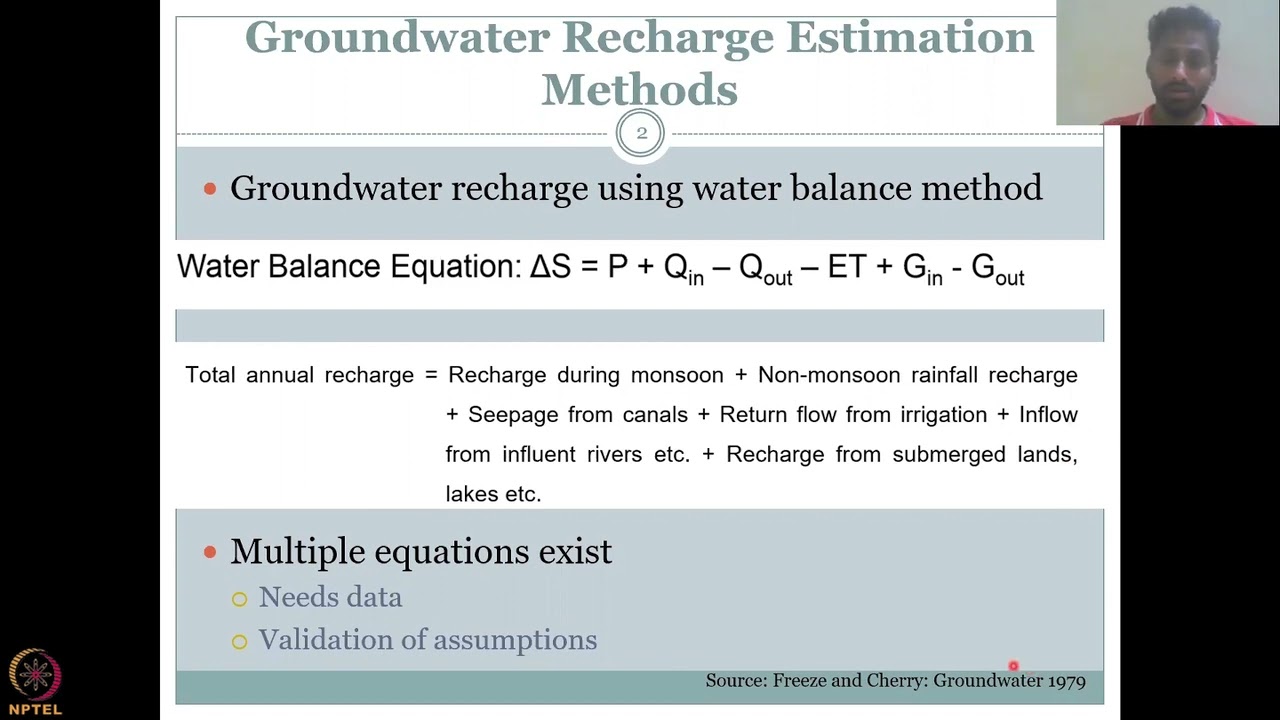 Lecture 28 Groundwater recharge and discharge Part 3 YouTube