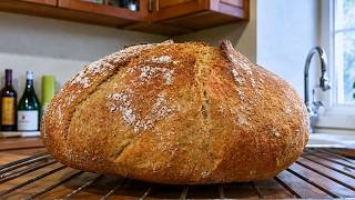 Healthy Bread. No-Knead Bread Recipe: Crispy Outside, Hearty Inside