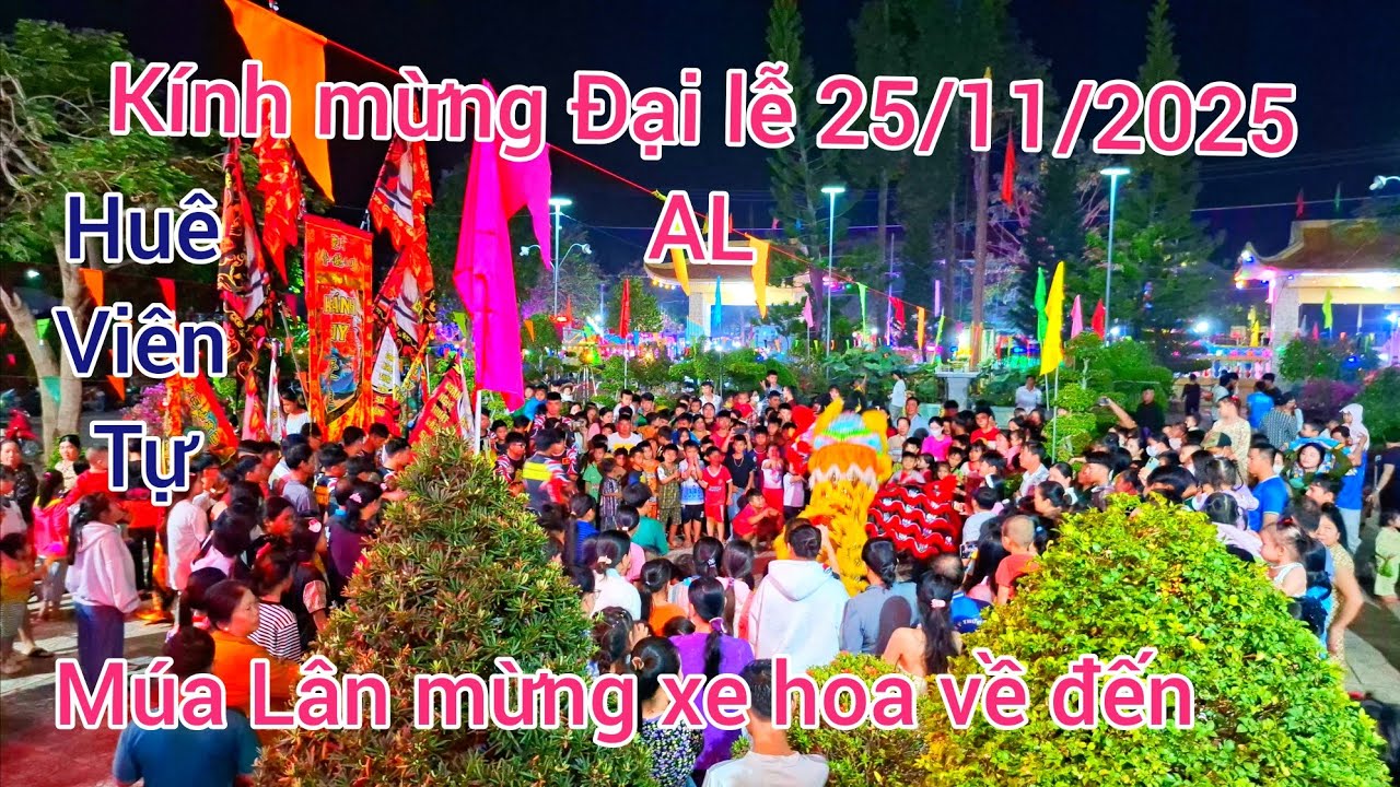 Kính mừng Đại lễ  Đản sinh Đức Huỳnh Giáo Chủ PGHH, tại Huê Viên Tự xe hoa diễu hành về vui quá