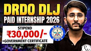 DRDO DLJ Paid Internship 2026 🔥| Government Certificate & Stipend | Complete Details