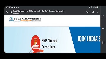Dr .CV  RAMAN  UNIVERSITY CHHATTISGARH Transcript Wes Canada