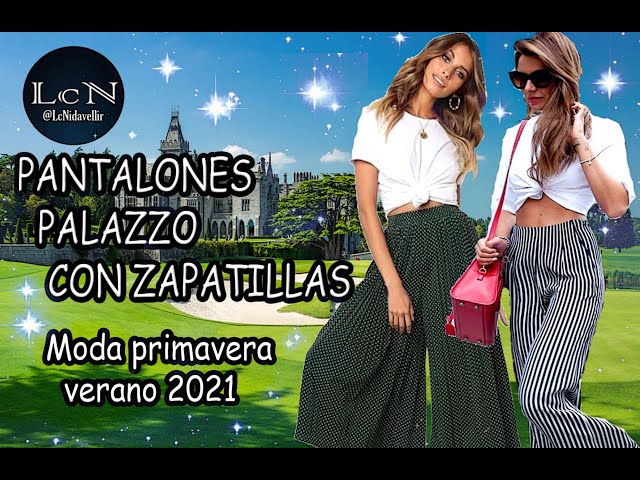 PALAZZO TROUSERS WITH FASHION SNEAKERS SPRING SUMMER 2021 - YouTube