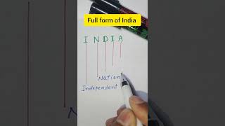 Full form of India || India full form || #shorts #ytshorts